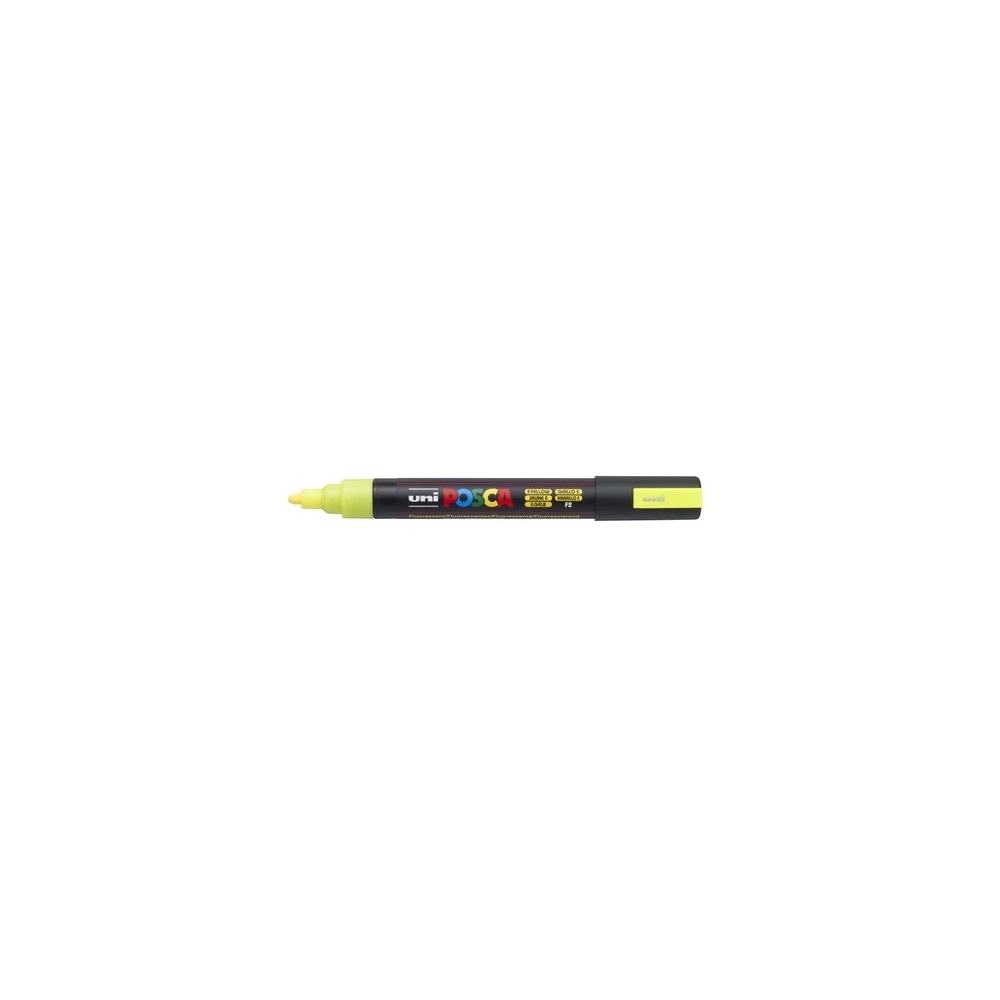 Uni Dekormarker 1,8-2,5mm,  Posca PC-5M fluor sárga (2UPC5MFS)