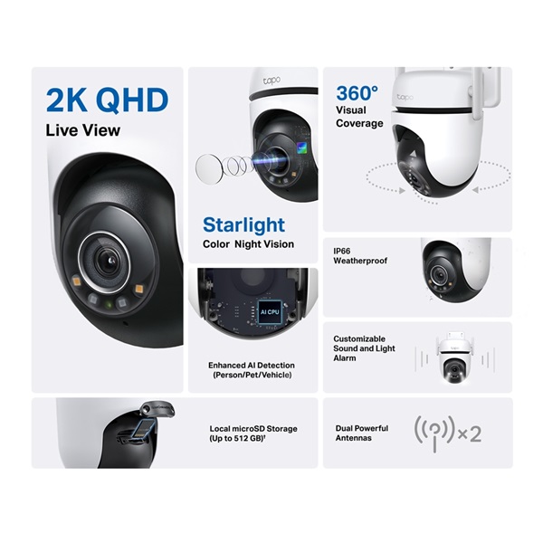 TP-LINK Tapo C520WS Kültéri biztonsági Wi-Fi kamera