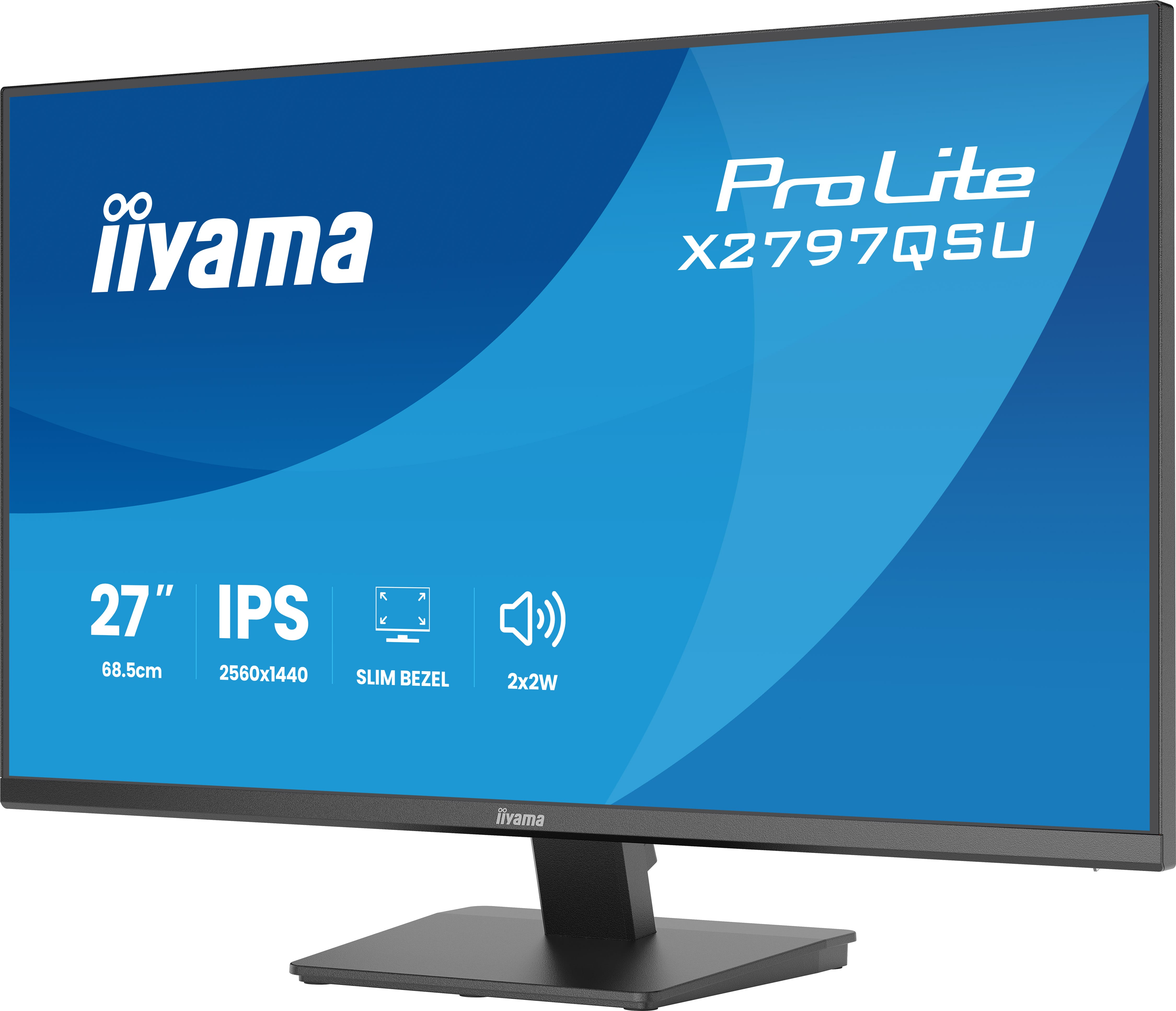 iiyama 27" ProLite X2797QSU-B1 IPS LED Monitor - 2560x1440, QHD, 75Hz, 1ms, Hangszóró, Fekete
