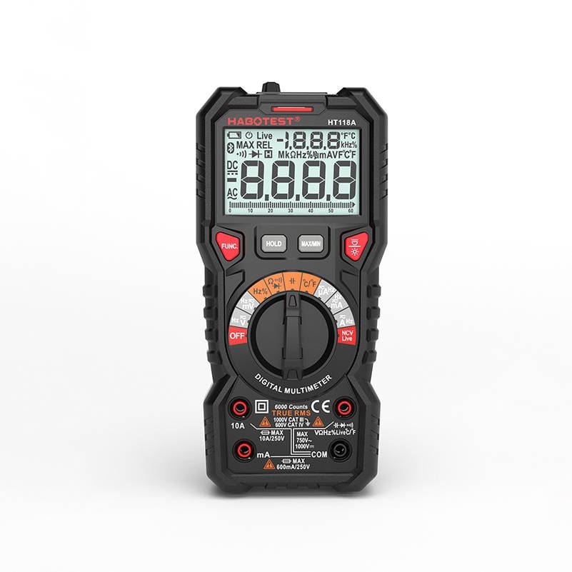 Habotest HT118A True RMS, NCV digitális multiméter zseblámpával Habotest HT118A True RMS, NCV digitális multiméter zseblámpával