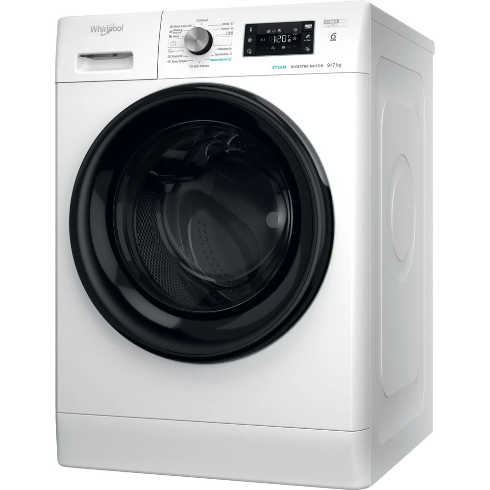 Whirlpool FFWDB 976258 BV EE Elöltöltős mosó- és szárítógép  – 9 kg, 1600 ford./perc, B Energiaosztály, 6. Érzék technológia,  SteamCare, FreshCare+