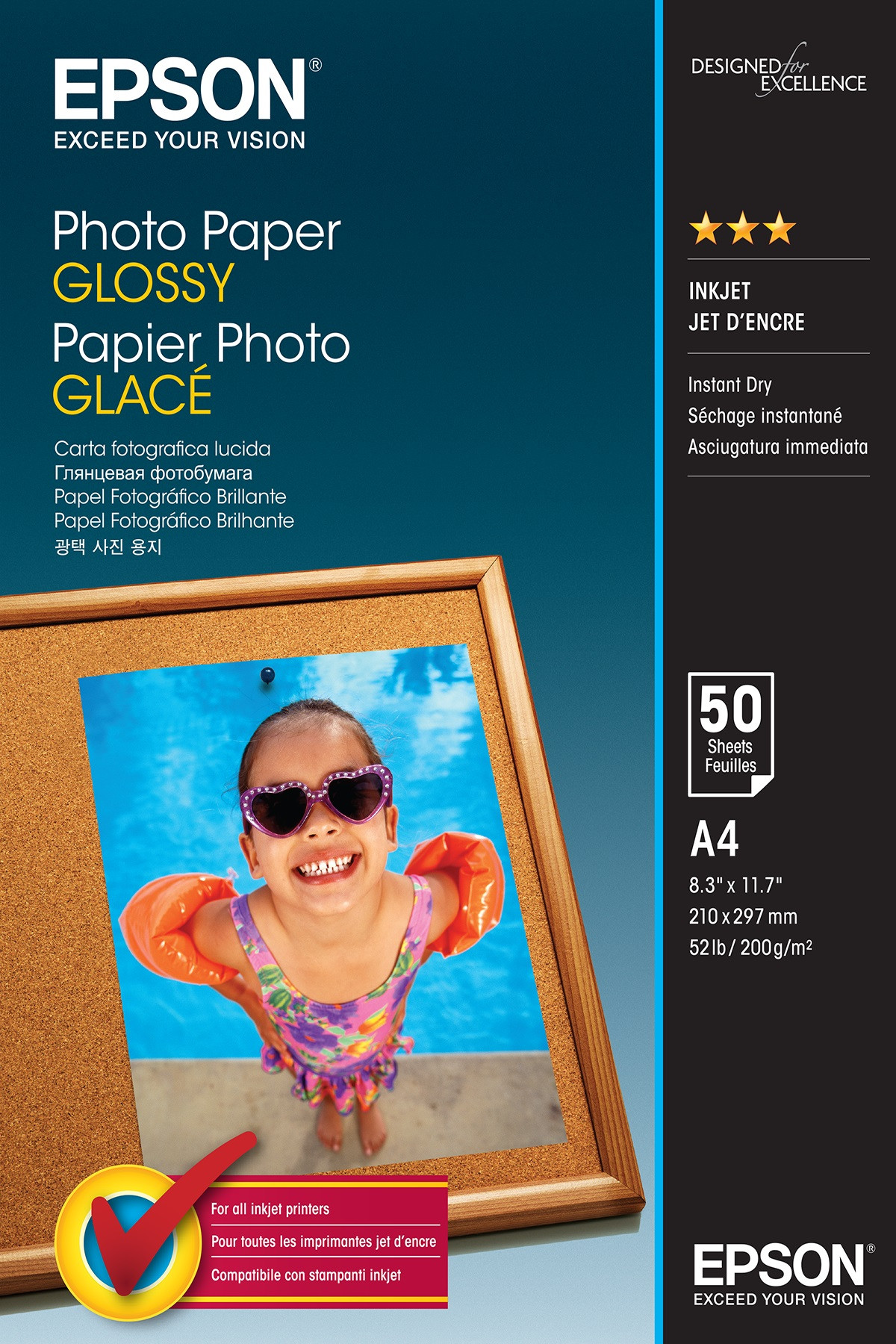 Epson  A4  50 lap  200g  fényes fotópapír