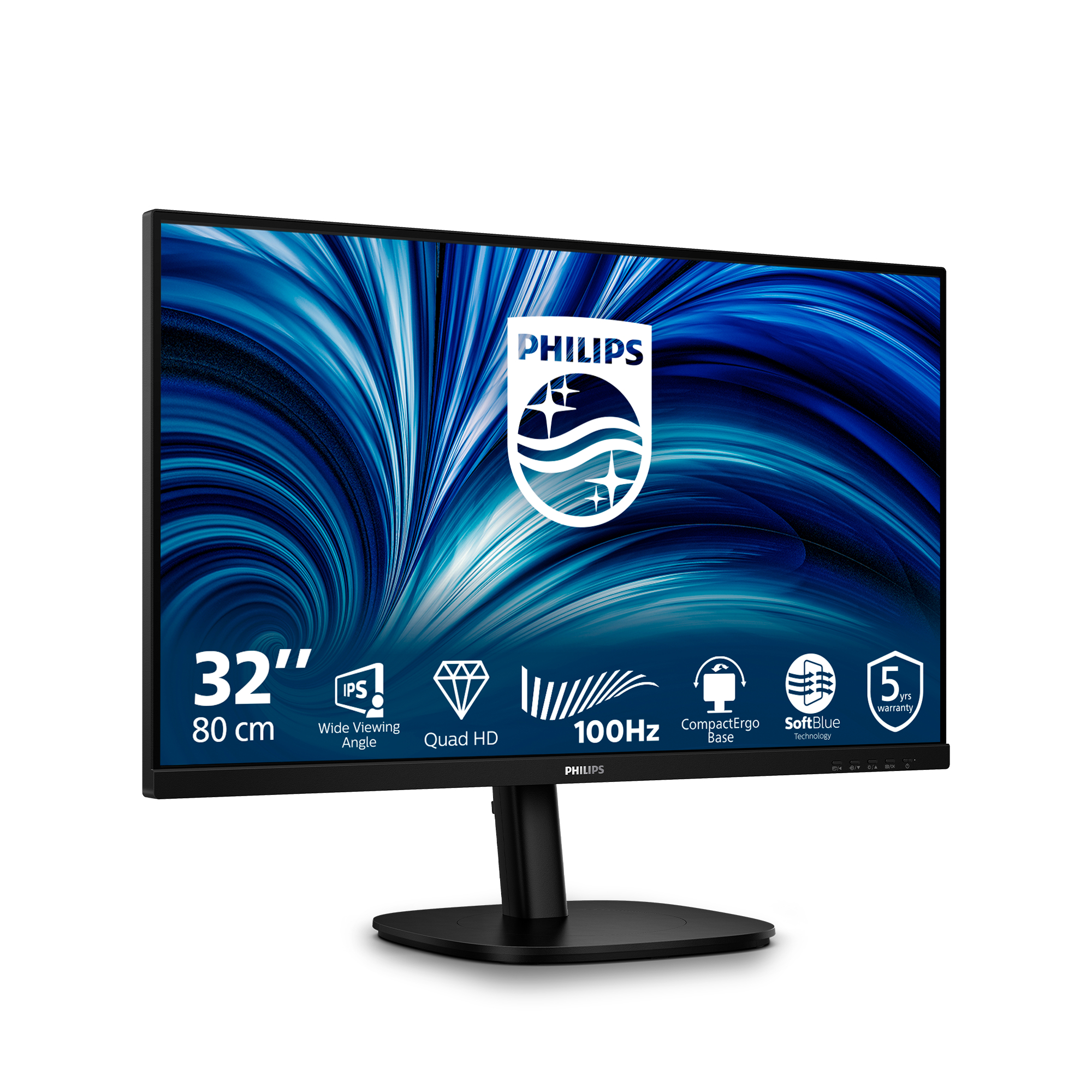 Philips 31,5" 32B2N3500 Monitor - QHD, LED, IPS, 2560x1440, 100Hz, 4ms, Fekete