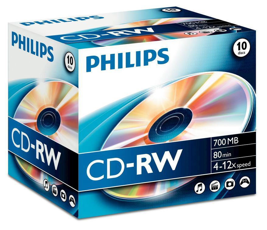 Philips CD-RW 80'/700MB újraírható lemez Philips CD-RW 80'/700MB újraírható lemez