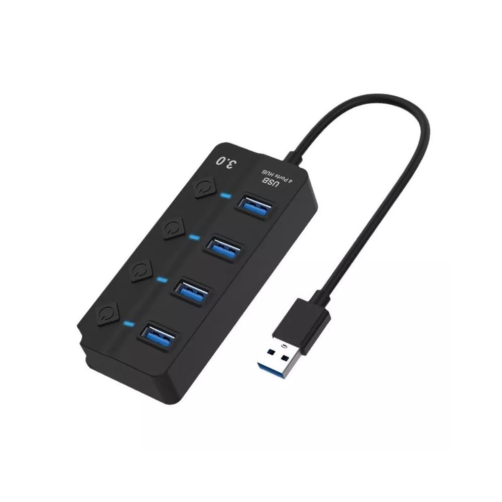 BlackBird USB 3.0 HUB 4 portos kapcsolóval fekete (BH1373) BlackBird USB 3.0 HUB 4 portos kapcsolóval fekete (BH1373)