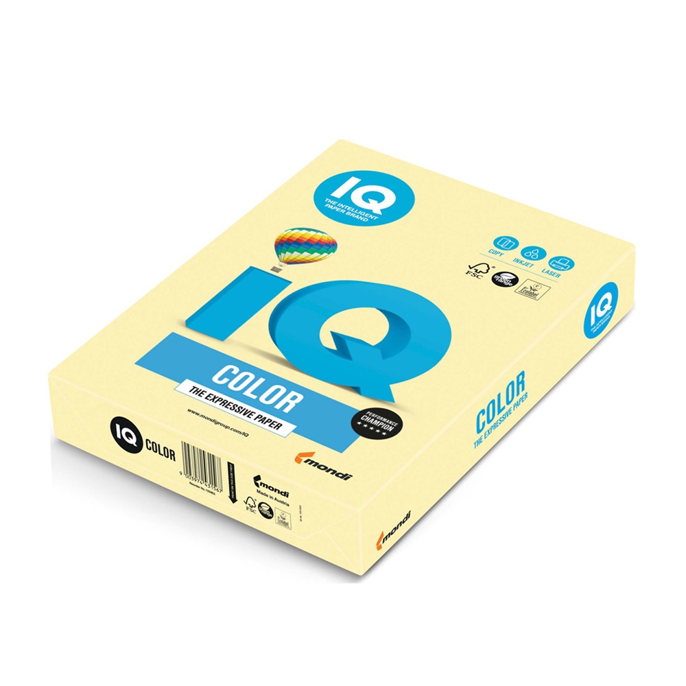 Mondi Másolópapír, színes, A4, 80g.  YE23 500ív/csomag, pasztell sárga