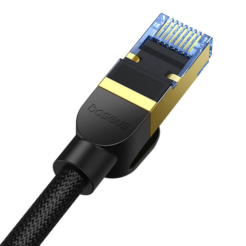 Braided network cable cat.7 Baseus Ethernet RJ45, 10Gbps, 3m (black)