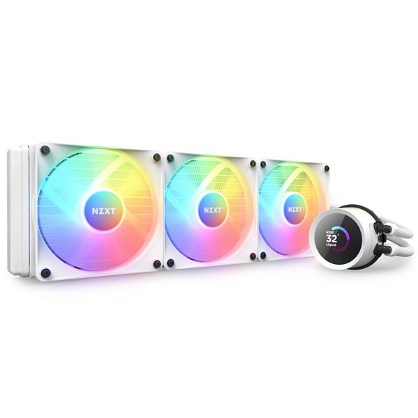 NZXT Kraken 360mm AIO RGB LCD Liquid Cooler fehér hűtő NZXT Kraken 360mm AIO RGB LCD Liquid Cooler fehér hűtő