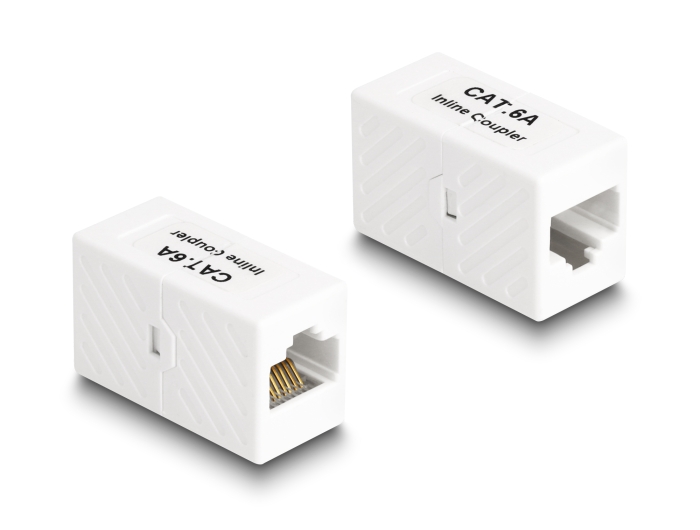 Delock Adapter RJ45 anya - RJ45 anya Cat.6A UTP, fehér (88134)