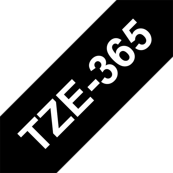 Brother TZe-365 laminált P-touch szalag (36mm) White on Black - 8m