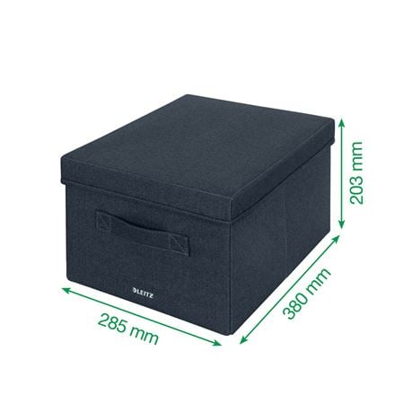 Leitz Fabric szövet borítású tárolódoboz tetővel közepes, 2 db/csomag (61440089) Leitz Fabric szövet borítású tárolódoboz tetővel közepes, 2 db/csomag (61440089)