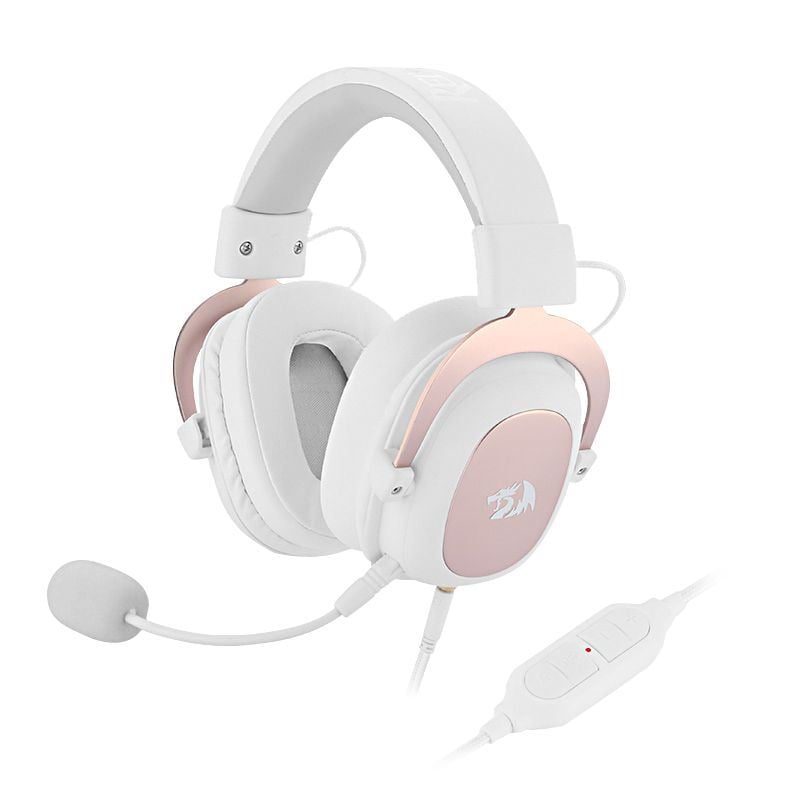 Redragon H510W Zeus 7.1 Gaming Headset fehér-rózsaszín
