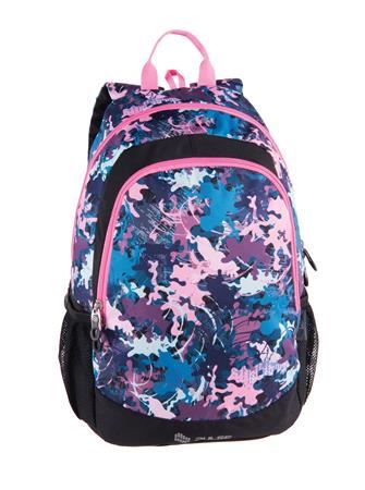 Pulse Cots Pink Puzzle hátizsák notebook tartóval fekete-rózsaszín