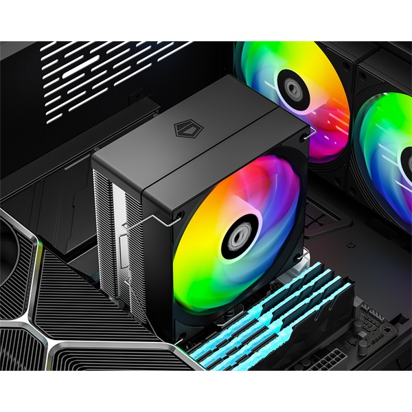 ID-Cooling   SE-214-XT V2 ARGB 27,7dB max. 98,54 m3/h  4pin  4 db heatpipe 12cm  PWM  A-RGB LED CPU Cooler
