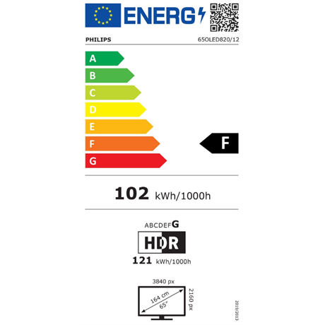 Philips 65OLED820/12 65" UHD AMBILIGHT SMART OLED Televízió