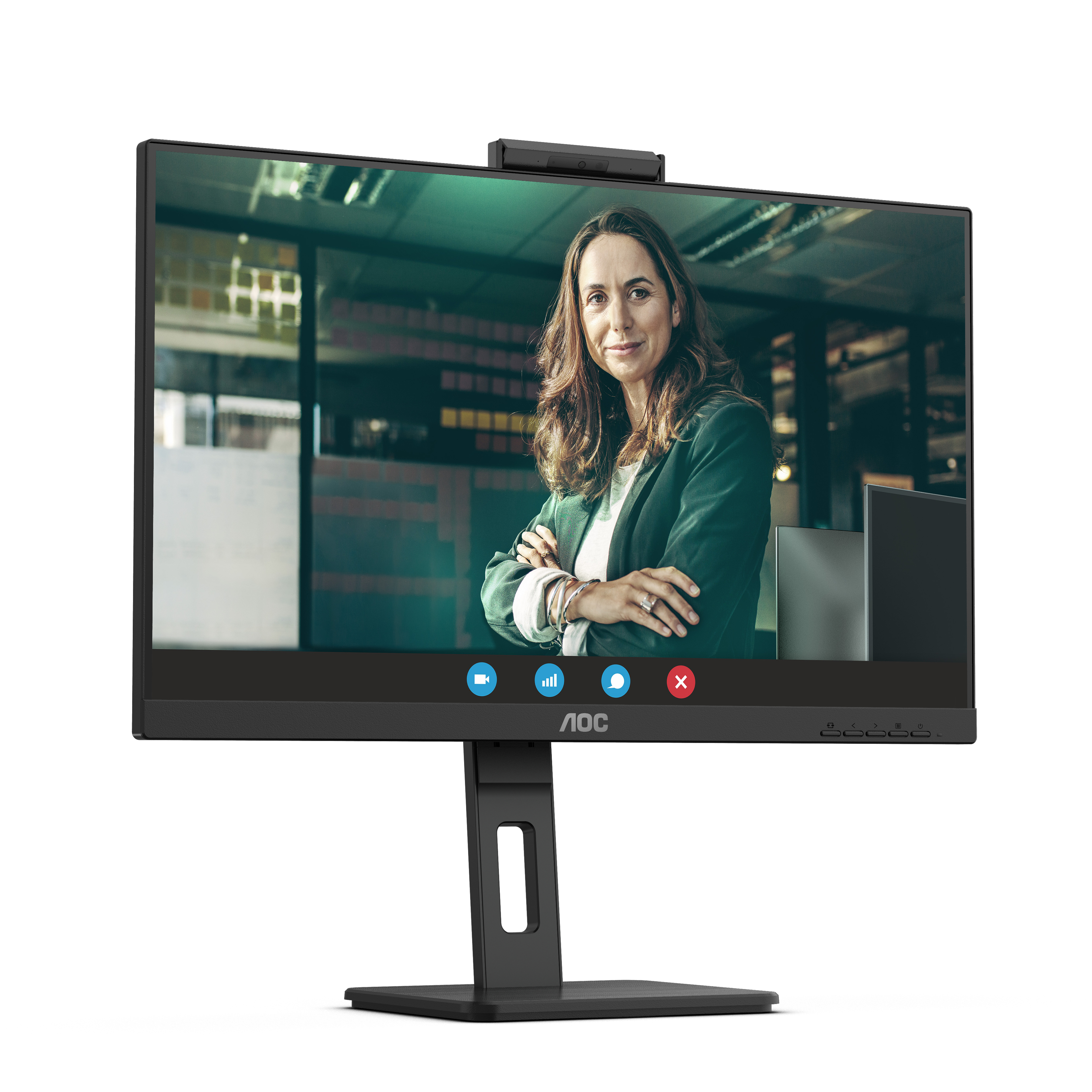 AOC 24" 24P3CW IPS LED  Monitor - 1920x1080, Full HD, 75Hz, 4ms, Hangszóró, LAN, Fekete