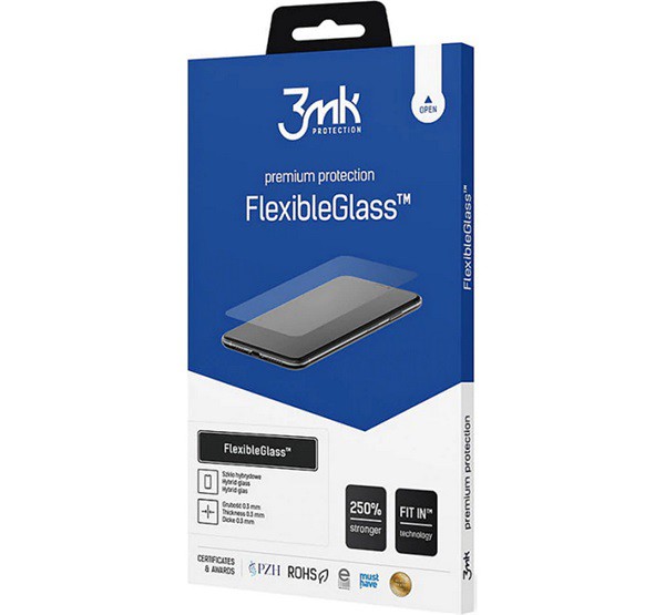 3MK FLEXIBLE GLASS képernyővédő üveg (2.5D, flexibilis, ultravékony, 0.2mm, 7H) ÁTLÁTSZÓ [Realme C35]