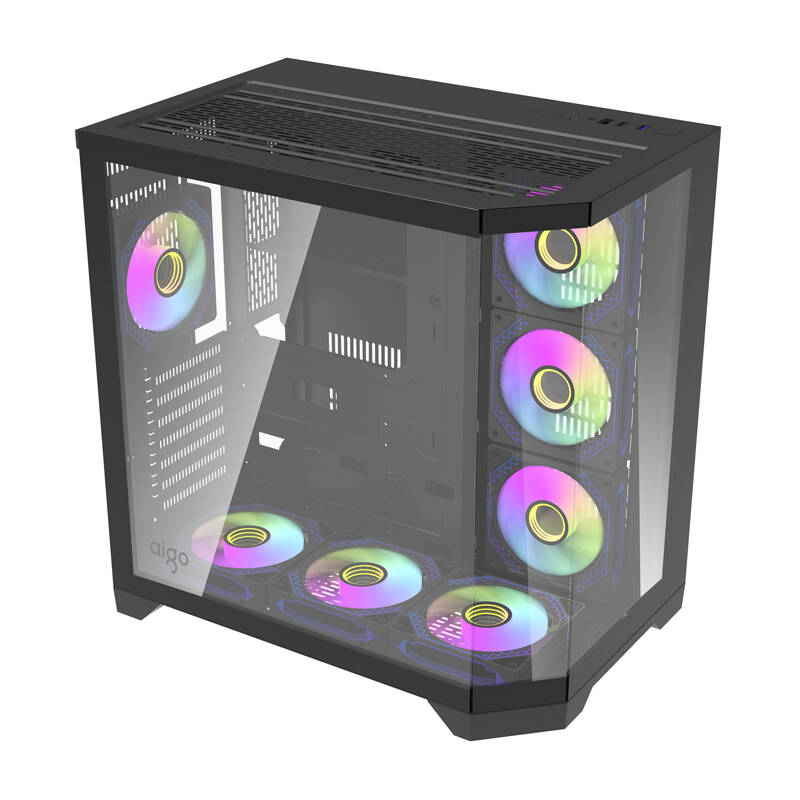 Darkflash FT418 PRO számítógépház + 7 ARGB ventilátor (fekete) Darkflash FT418 PRO számítógépház + 7 ARGB ventilátor (fekete)