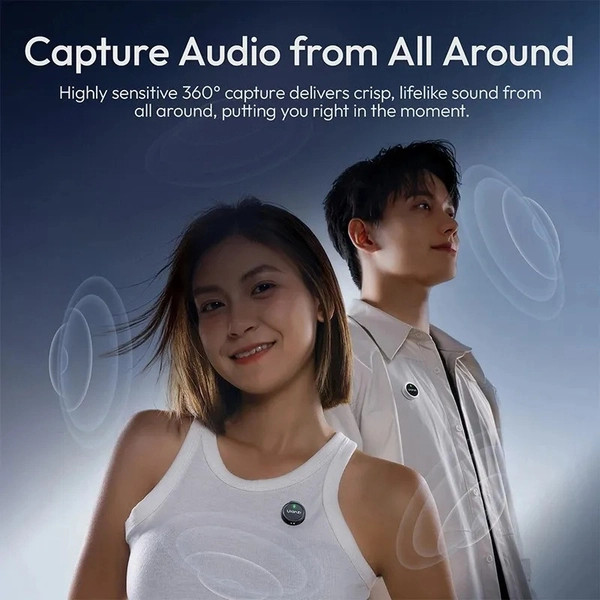 Ulanzi A21 csiptetős vezeték nélküli mikrofon 2db mikrofon zajszűrés Lighting fekete, fehér