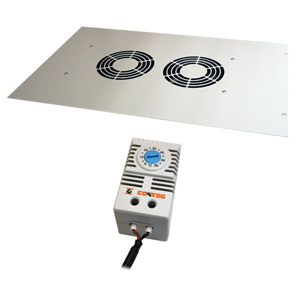 Conteg ventilátor panel + keret 19" 2-es termosztáttal (CDP-VEL-02B) Conteg ventilátor panel + keret 19" 2-es termosztáttal (CDP-VEL-02B)