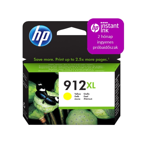 HP 912XL nagy kapacitású tintapatron sárga (3YL83AE) HP 912XL nagy kapacitású tintapatron sárga (3YL83AE)