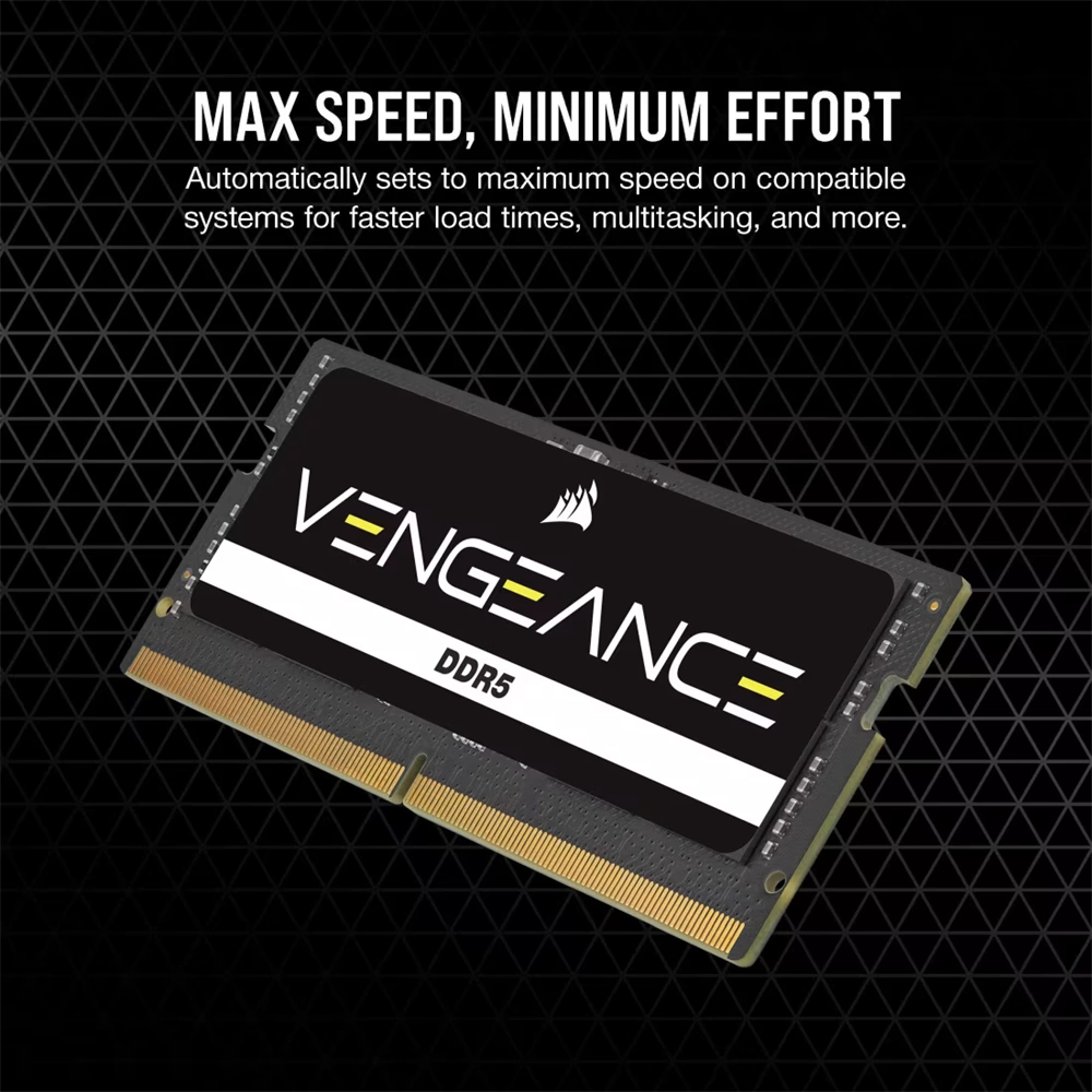 Corsair 32GB DDR5 5200MHz SODIMM Vengeance Memória Fekete