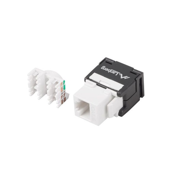Lanberg KSU6-2000 Cat6 UTP 180°-os szerszám nélkül szerelhető árnyékolatlan RJ45 Keystone jack Lanberg KSU6-2000 Cat6 UTP 180°-os szerszám nélkül szerelhető árnyékolatlan RJ45 Keystone jack
