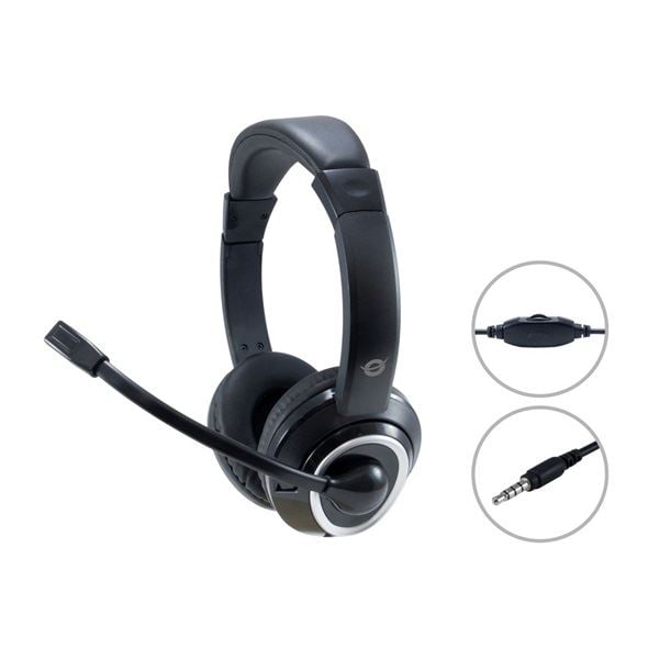 Conceptronic headset fekete (POLONA02B)