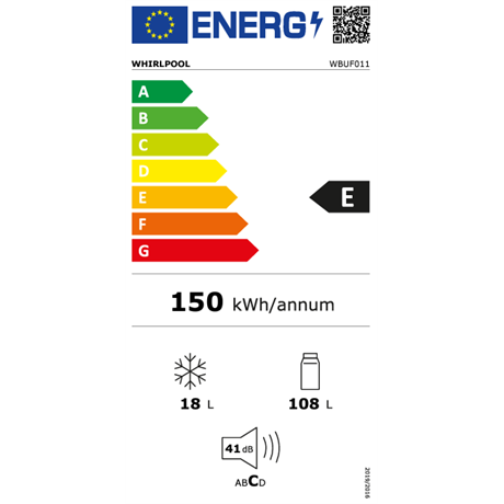 Whirlpool WBUF011 Beépíthető egyajtós hűtőszekrény