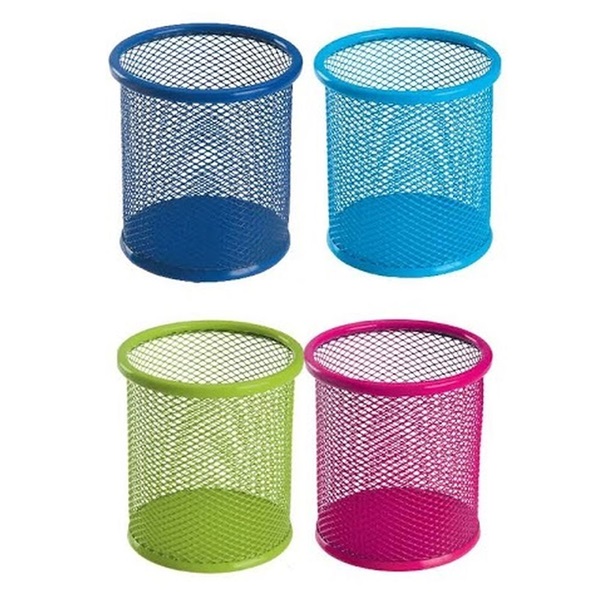 Deli kerek fémhálós színes írószertartó Deli kerek fémhálós színes írószertartó