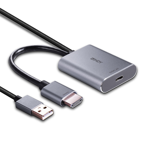 LINDY HDMI to USB Type C Converter with USB Power LINDY HDMI to USB Type C Converter with USB Power