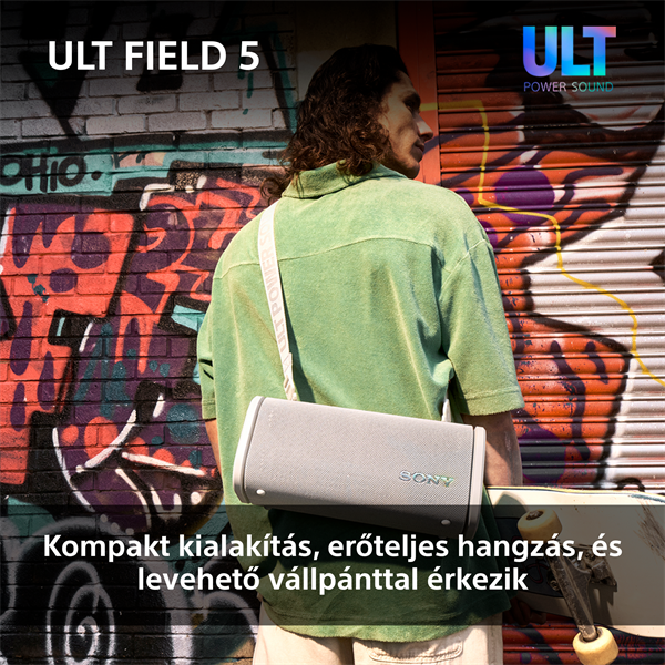 Sony ULT Field 5 fehér Bluetooth hagnszoró
