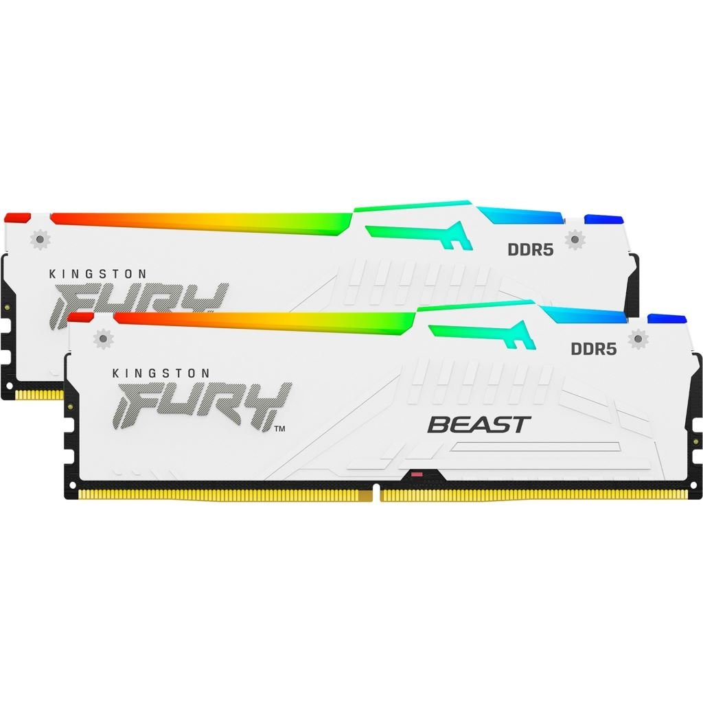 Kingston 64GB DDR5 6000MHz Kit(2x32GB) Fury Beast RGB White