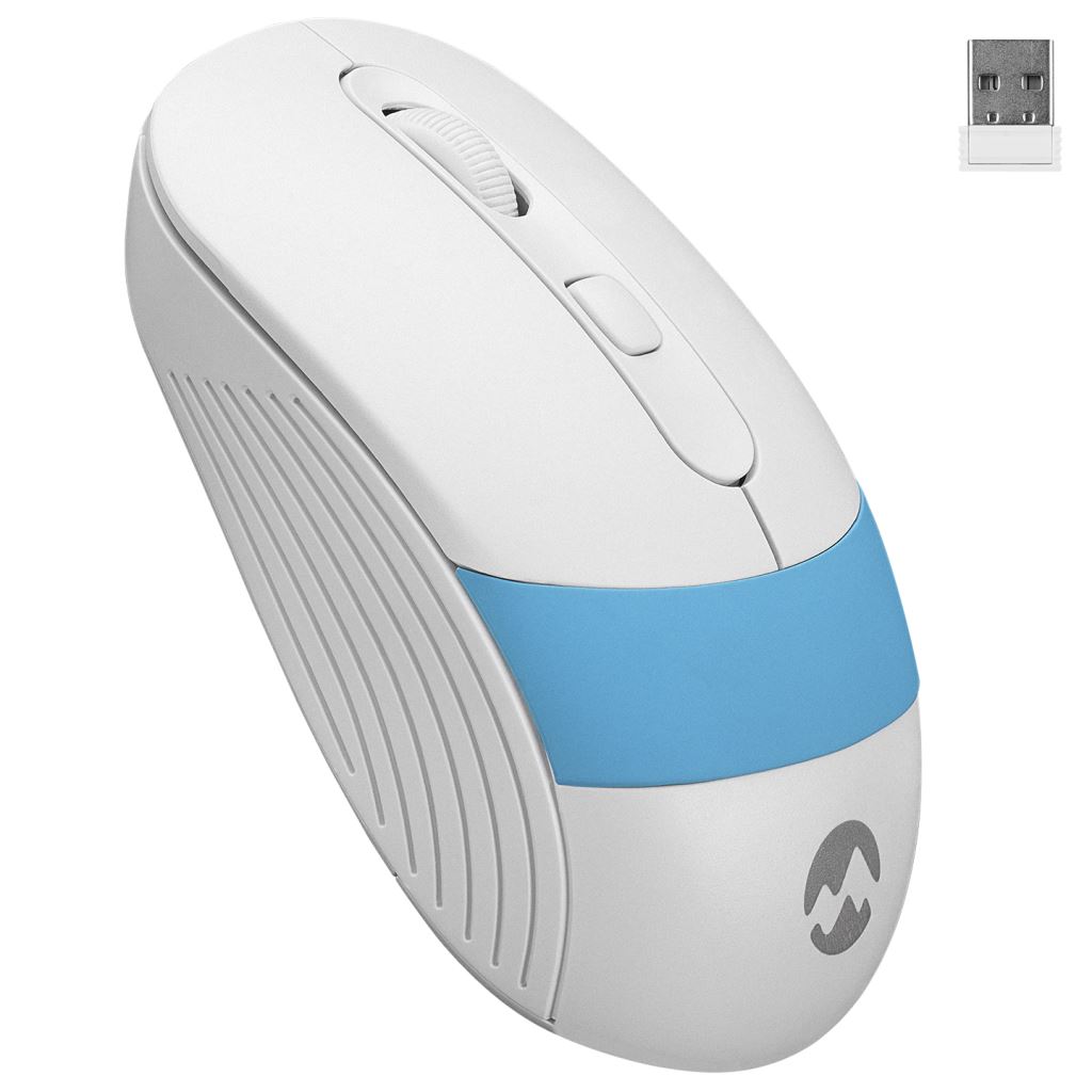 Everest SM-18 vezeték nélküli optikai egér fehér-kék (34507) Everest SM-18 vezeték nélküli optikai egér fehér-kék (34507)