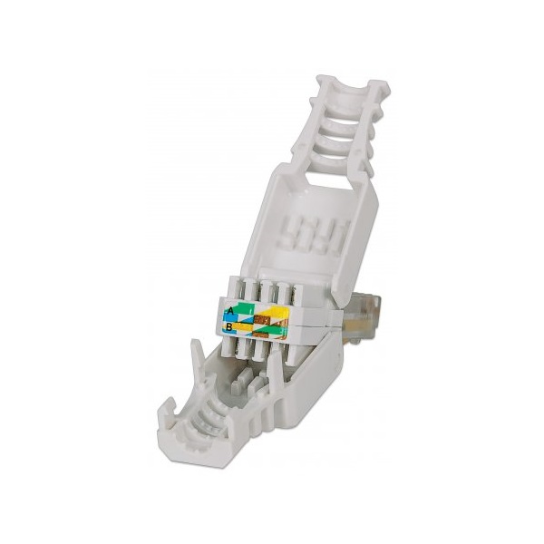Manhattan Csatlakozó  RJ45 dugó  krimpelő fogó nélküli bekötés  Tooless design (Cat5/5e/6)