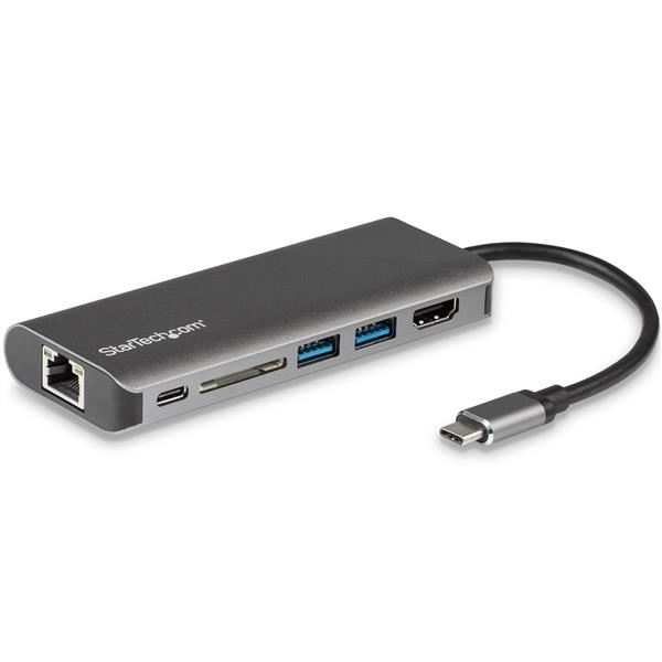 StarTech.com USB-C Multiport Adapter PD 4K HDMI GbE 2xUSB 3.0 ezüst (DKT30CSDHPD) StarTech.com USB-C Multiport Adapter PD 4K HDMI GbE 2xUSB 3.0 ezüst (DKT30CSDHPD)