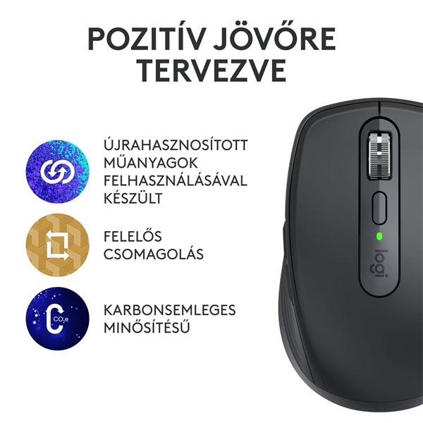 Logitech MX Anywhere 3S vezeték nélküli fekete egér Logitech MX Anywhere 3S vezeték nélküli fekete egér