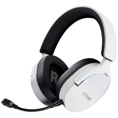 Trust  GXT491 FAYZO Gamer Over Ear headset Bluetooth® Virtual Surround Fehér Surround hangzás, Mikrofon némítás, Hangerő szabályozás (25304)