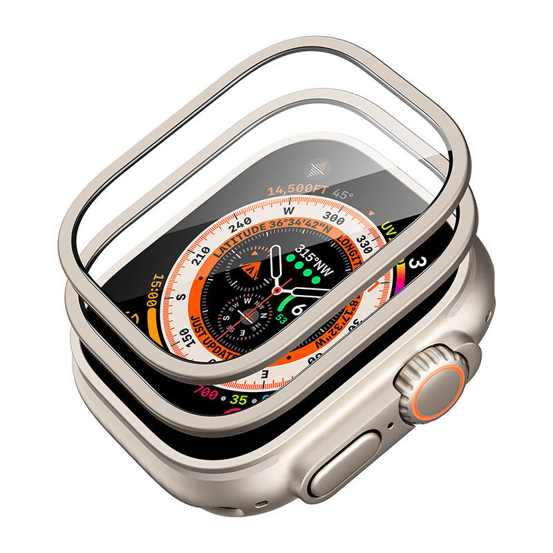 Védőkészlet Apple Watch Ultra ESR 49mm  tok+üveg Titán 