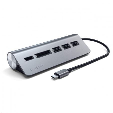 Satechi Aluminium TYPE-C USB Hub (3x USB 3.0,MicroSD) asztroszürke Satechi Aluminium TYPE-C USB Hub (3x USB 3.0,MicroSD) asztroszürke