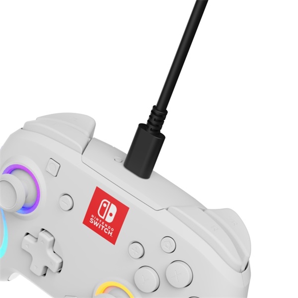 PDP Afterglow Wave Nintendo Switch RGB LED Lighting fehér vezeték nélküli kontroller