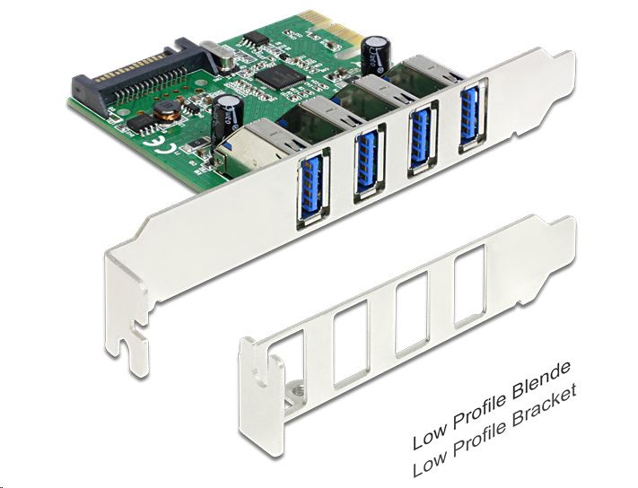 DeLock 89360 4x USB 3.0 bővítő kártya PCI-E  