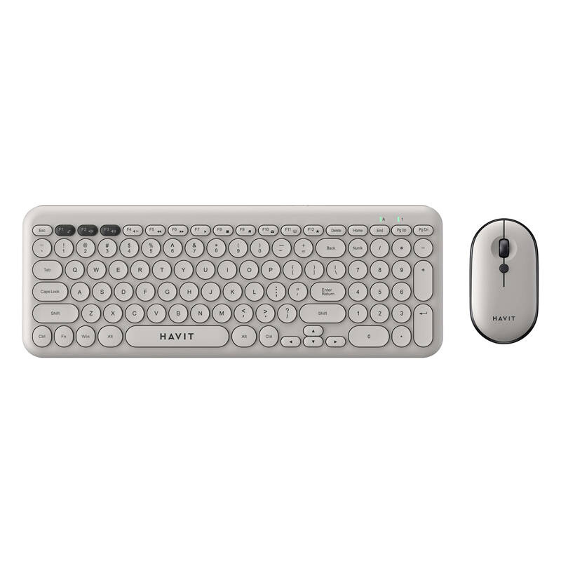 Havit KB254GCM vezeték nélküli 2 az 1-ben gaming szett billentyűzet + egér Szürke 