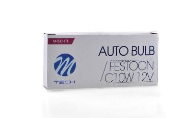 M-Tech C10W, SV8.5 41mm szofita halogén izzó 12V - 10W 1db (72Z44)