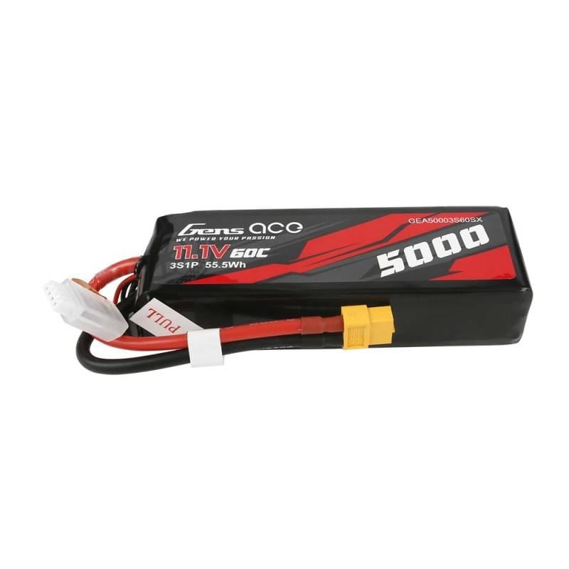 Gens Ace 5000mAh 11.1V 60C 3S1P Short-Size XT60 akkumulátor (GEA50003S60SX)