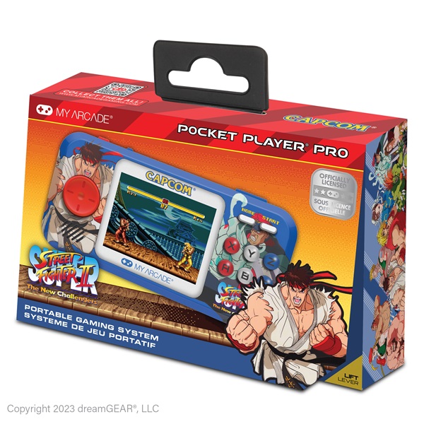 MY ARCADE Super Street Fighter II Pocket Player Pro Hordozható DGUNL-4187 Játékkonzol 