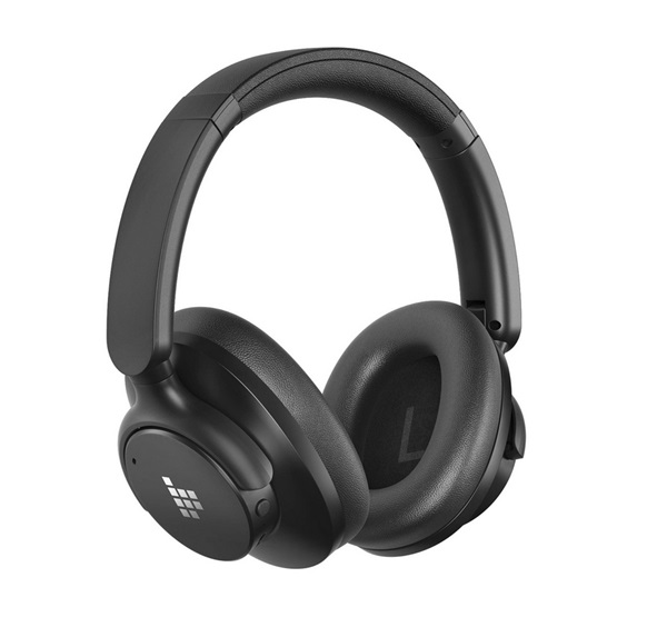 Tronsmart SOUNFII Q20S bluetooth fejhallgató SZTEREO (v5.3, mikrofon, akítv zajszűrő, összehajtható) FEKETE (Q20S_B)