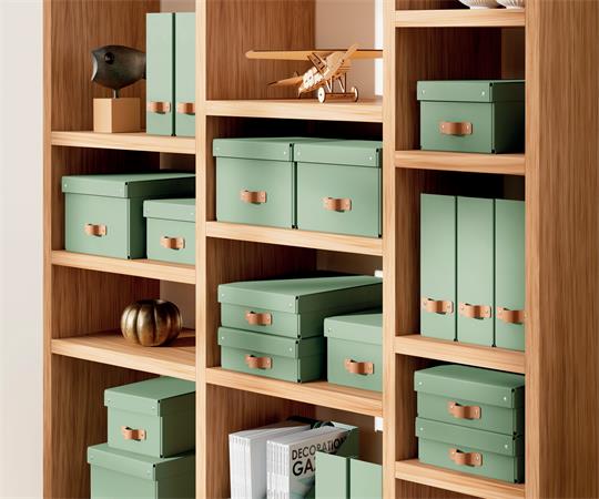 LEITZ Puro karton 100 mm Iratpapucs Zsályazöld