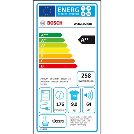 Bosch WQG14590BY SZÁRÍTÓGÉP HŐSZIVATTYÚS KONDENZÁCIÓS