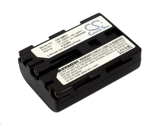 Real Power Sony NP-QM51, NP-QM50, NP-QM51 7.4V 1300mAh utángyártott akku Li-ion (QM51) Real Power Sony NP-QM51, NP-QM50, NP-QM51 7.4V 1300mAh utángyártott akku Li-ion (QM51)